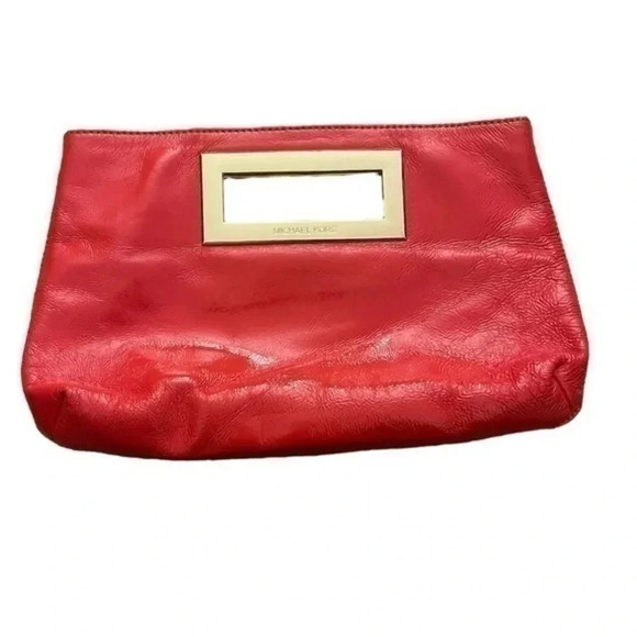 Michael Kors Orange Leather‎ Berkeley Clutch - Picture 1 of 4